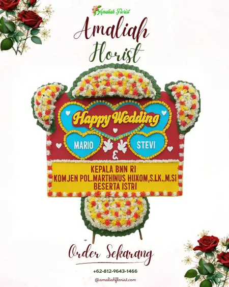 Papan Bunga Pernikahan Air Kubang